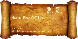 Must Rozália névjegykártya
