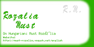 rozalia must business card